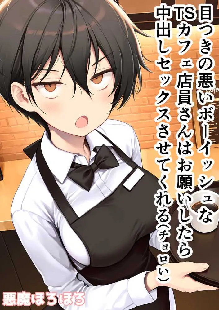 目つきの悪いボーイッシュなTSカフェ店員さんはお願いしたら中出しセックスさせてくれる(チョロい) - ページ01