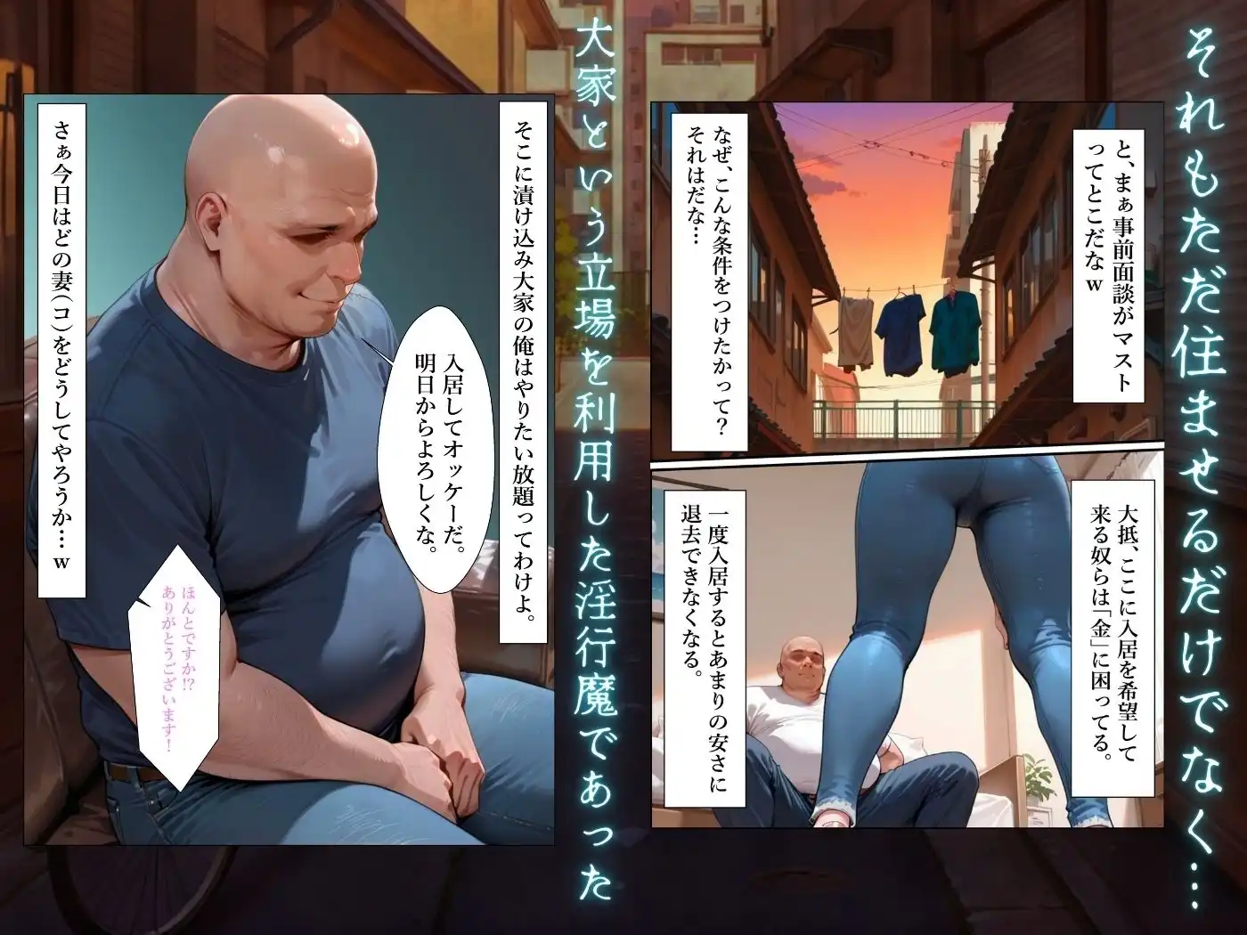 【4K高画質】人妻限定アパート〜大家のペットになった日編〜_総集編 1 - サンプル3