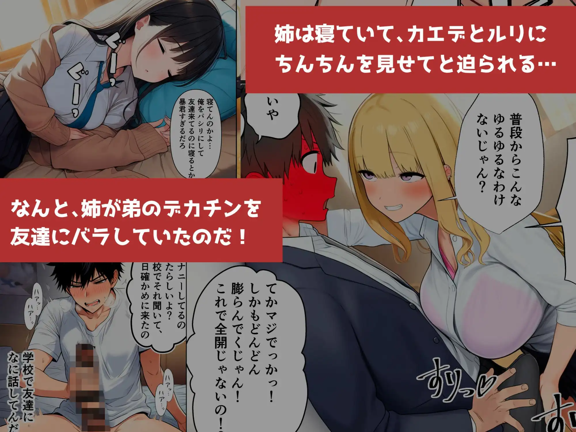 姉の友達にデカチンがバレてオモチャにされた